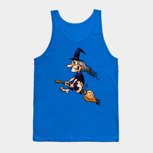 Witch on a broom Tank Top